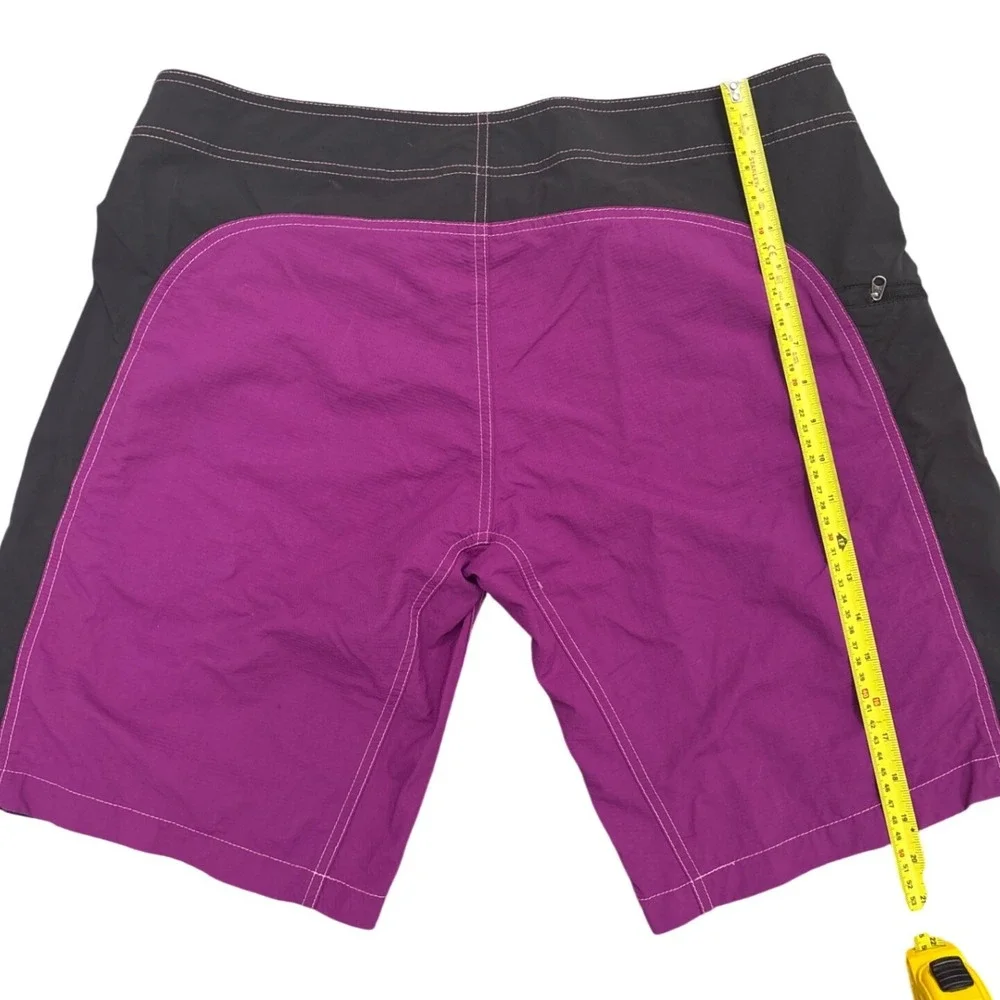 Kuhl Board Shorts Mens XL Purple Black Colorblock Lace Up Hiking Swim Trunks - Picture 5 of 7